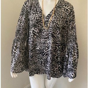 Michael Kors Animal Print Blouse